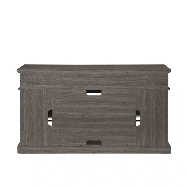 Meuble TV américain classique avec 4 étagères de rangement et 2 placards de rangement pour le salon familial ou le bureau