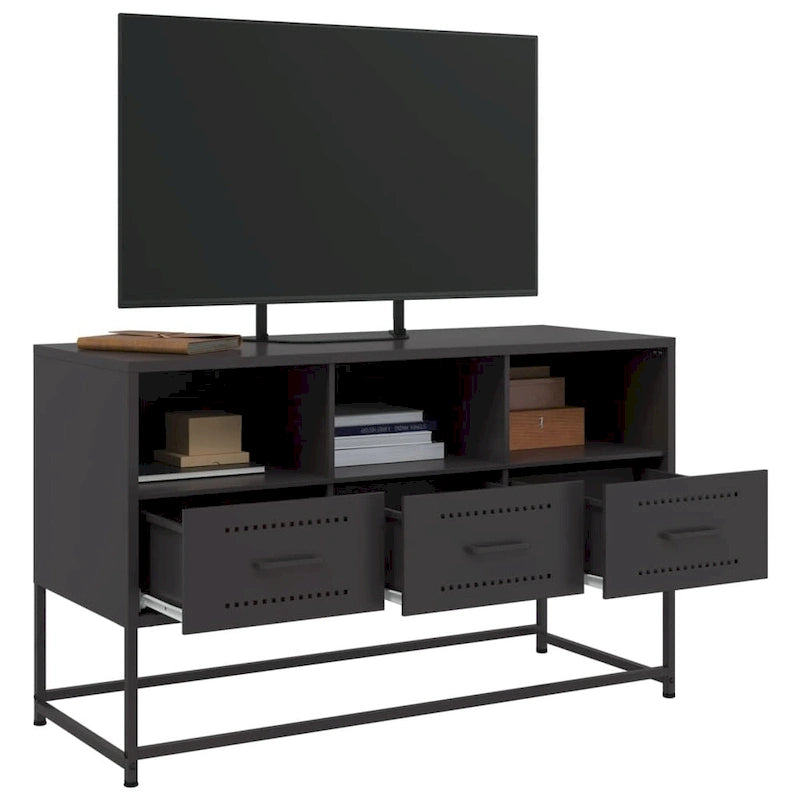 Meuble TV vidaXL Meuble console Meuble de salon Acier - 15,4 x 39,6 x 23,8