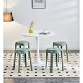 Lot de 6 tabourets empilables en plastique, tabourets gigognes, tabourets ronds pour la maison, le bureau et la salle de classe