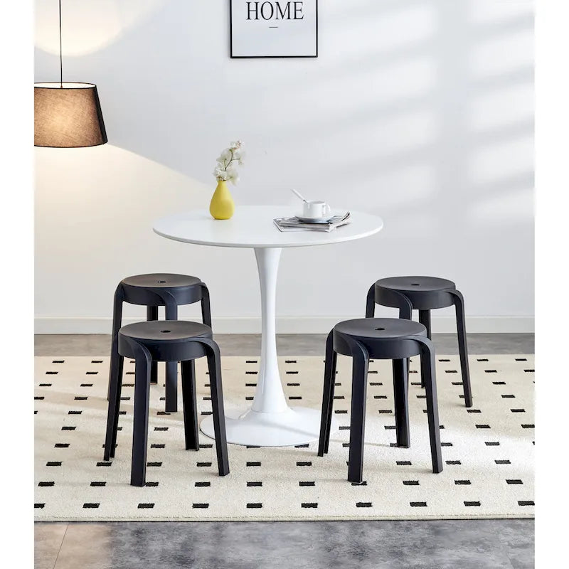6 Pack Stackable, Classroom Stools, Plastic Stools, Nesting Stools, Round Stools for Home, Office, School Classroom