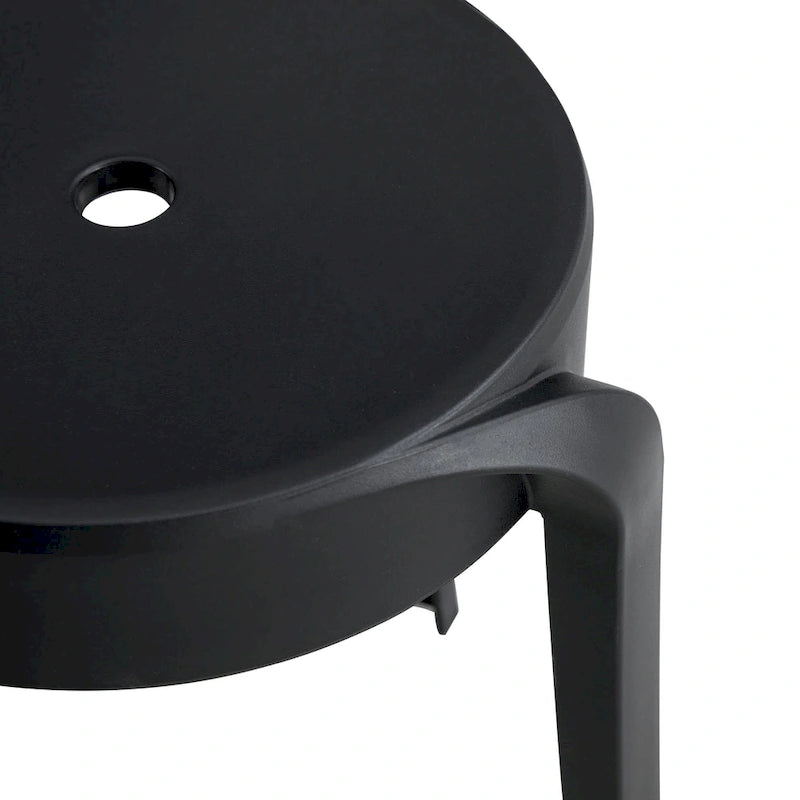 Lot de 6 tabourets empilables en plastique, tabourets gigognes, tabourets ronds pour la maison, le bureau et la salle de classe