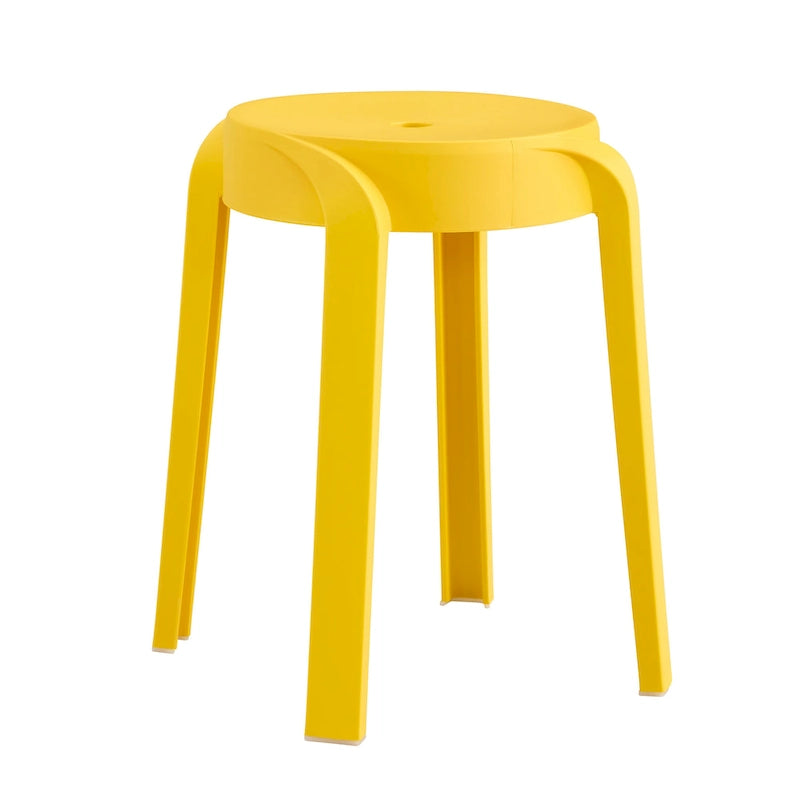 Lot de 6 tabourets empilables en plastique, tabourets gigognes, tabourets ronds pour la maison, le bureau et la salle de classe