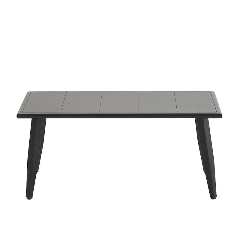 Chaises d'extérieur en métal avec table en fer pour terrasses (Lot de 4)
