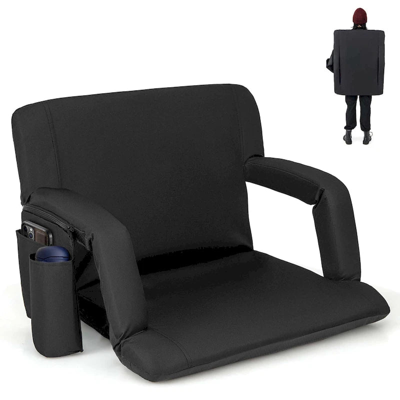 Costway Siège de stade 1/2 pièce pour gradins Chaise de gradin avec 6