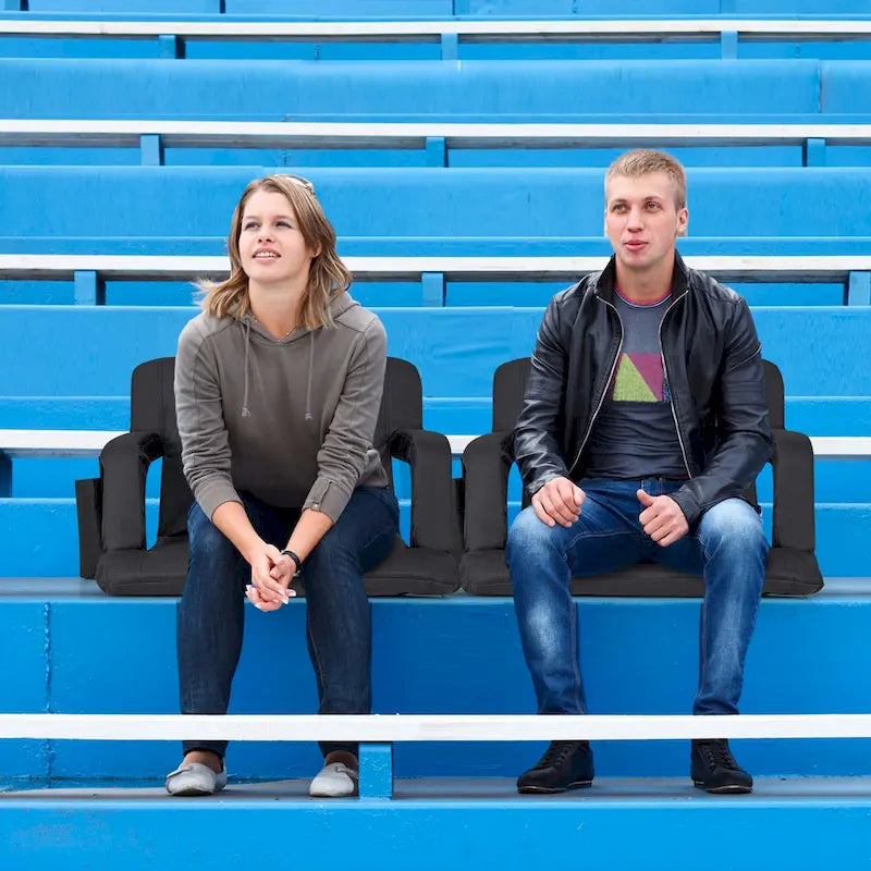 Costway Siège de stade 1/2 pièce pour gradins Chaise de gradin avec 6