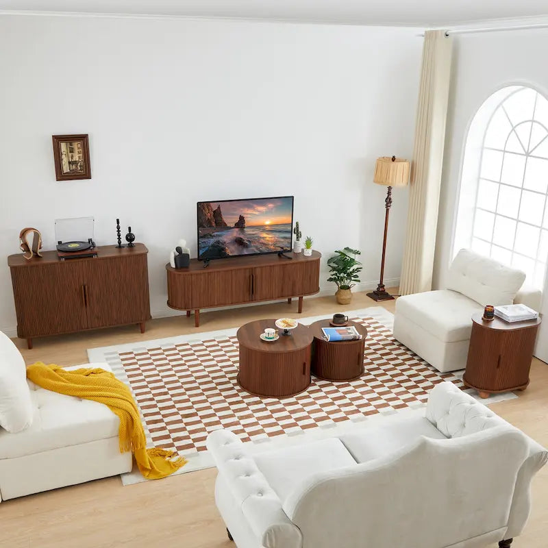 Meuble TV en bois de 62,99 po pour téléviseurs jusqu'à 70 po