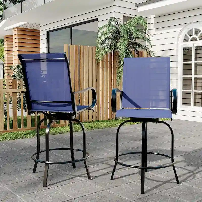 Tabourets de Bar Pivotants d'Extérieur pour Terrasse, Patio