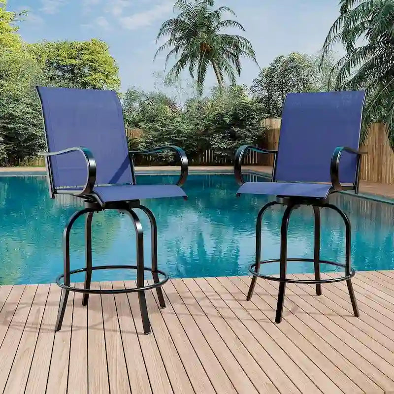 Tabourets de Bar Pivotants d'Extérieur pour Terrasse, Patio