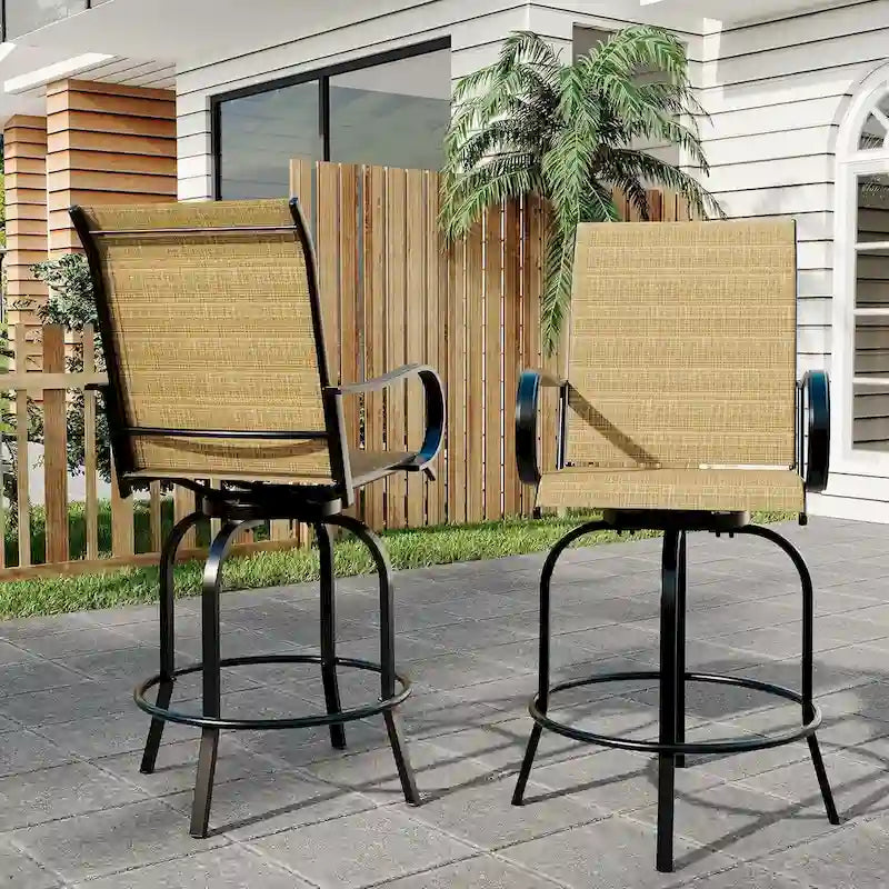 Tabourets de Bar Pivotants d'Extérieur pour Terrasse, Patio