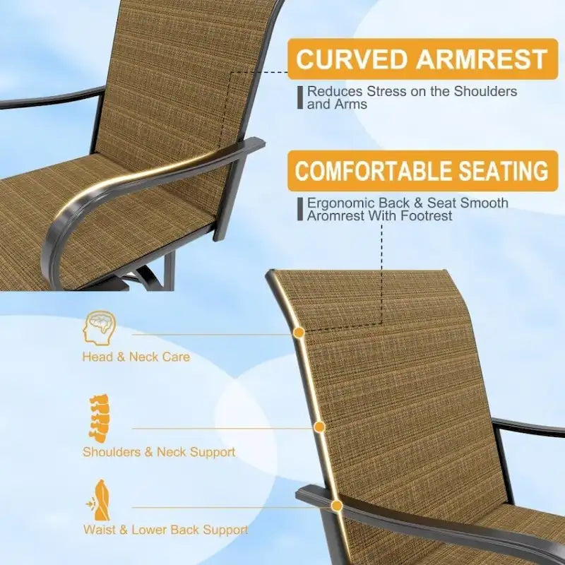 Tabourets de Bar Pivotants d'Extérieur pour Terrasse, Patio
