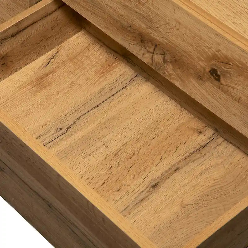 Meuble TV pour téléviseur de 80 pouces avec double espace de rangement, console multimédia, centre de divertissement avec porte abattante