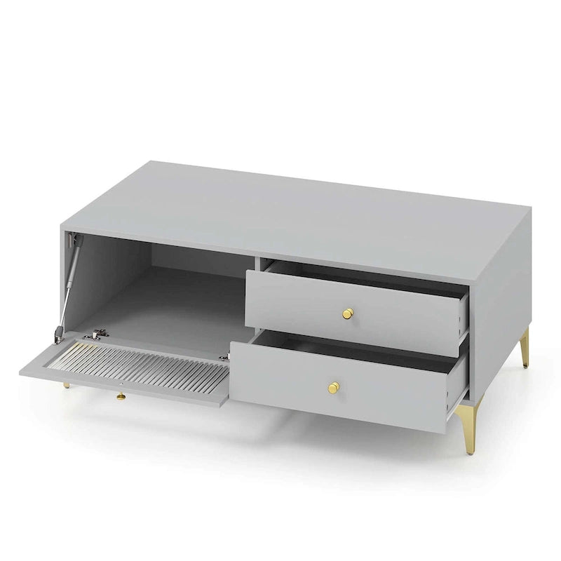 Meuble TV moderne Costway pour téléviseurs 55 pouces avec porte abattante 2 - Voir détails