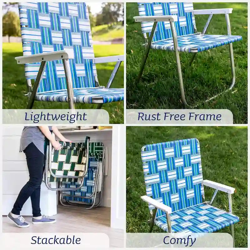 Chaise pliante en aluminium avec sangle pour le camping, le sport et la plage, noire et violette classique