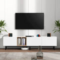Meuble TV 193 cm avec portes et grand rangement pour TV jusqu'à 80 pouces