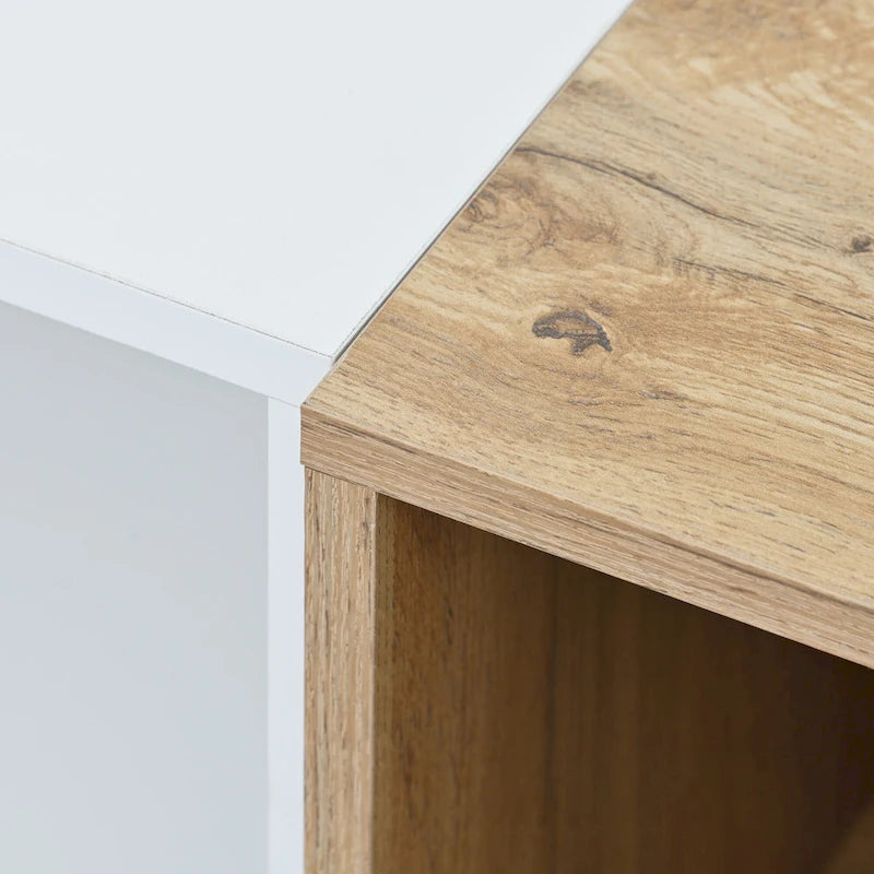 Meuble TV 193 cm avec portes et grand rangement pour TV jusqu'à 80 pouces