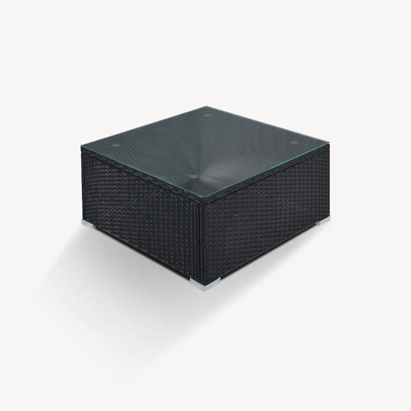 Ensemble de canapés modulaires d'extérieur en osier 8 pièces avec table basse, combinaison libre