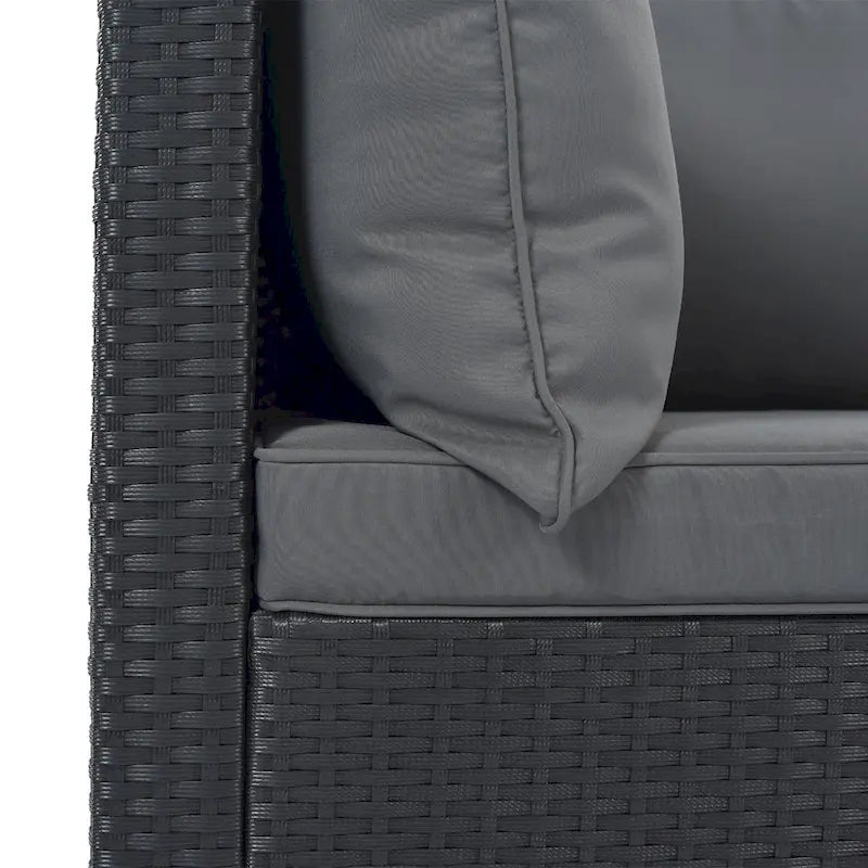 Ensemble de canapés modulaires d'extérieur en osier 8 pièces avec table basse, combinaison libre