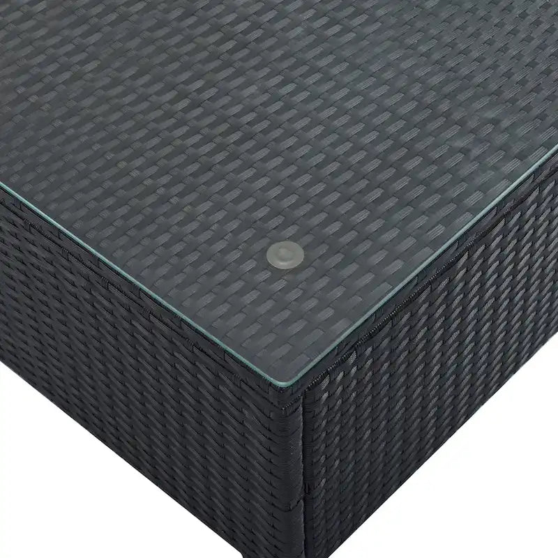 Ensemble de canapés modulaires d'extérieur en osier 8 pièces avec table basse, combinaison libre