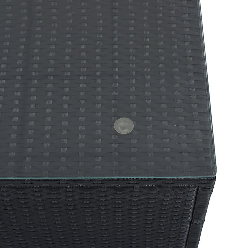 Ensemble de canapés modulaires d'extérieur en osier 8 pièces avec table basse, combinaison libre