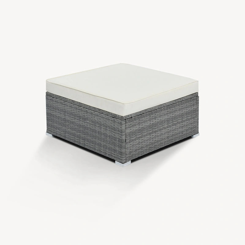 Ensemble de canapés modulaires d'extérieur en osier 8 pièces avec table basse, combinaison libre