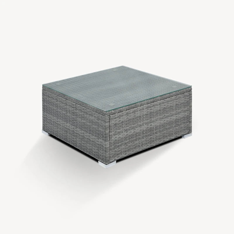 Ensemble de canapés modulaires d'extérieur en osier 8 pièces avec table basse, combinaison libre