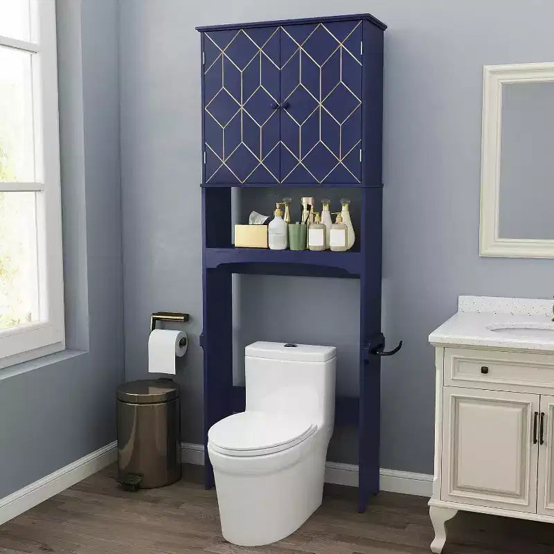 Meuble de rangement pour WC, étagère WC.