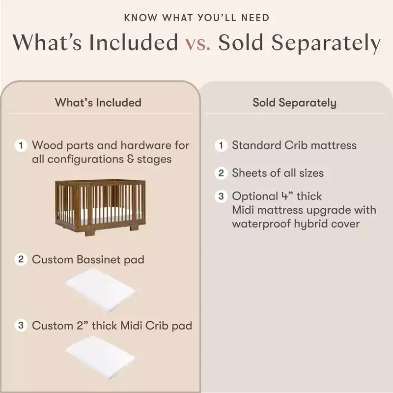 Lit de bébé convertible 8-en-1 Yuzu de Babyletto avec kits de conversion toutes étapes
