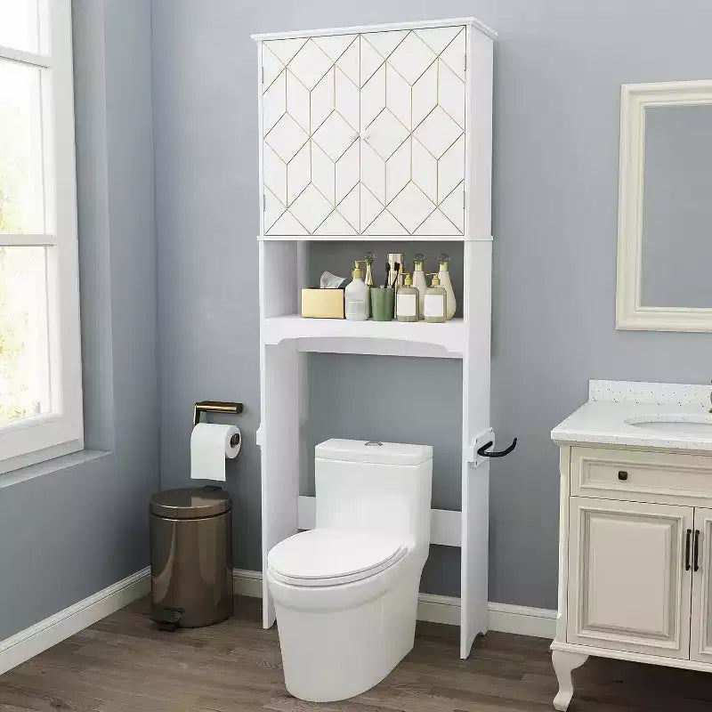 Meuble de rangement pour WC, étagère WC.