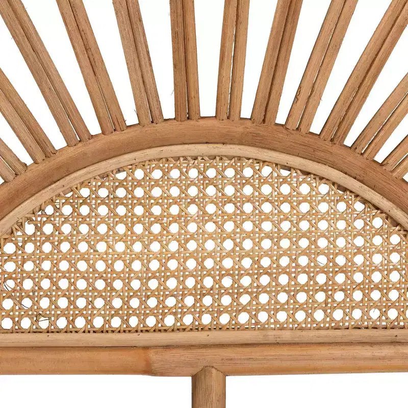 Tête de lit en rotin naturel, marron