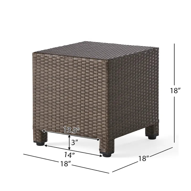 Salon de conversation Puerta Outdoor Wicker 3 pièces pivotant avec coussins de Christopher Knight Home