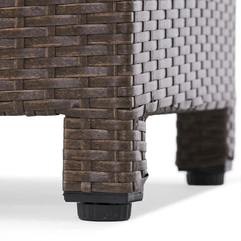 Salon de conversation Puerta Outdoor Wicker 3 pièces pivotant avec coussins de Christopher Knight Home