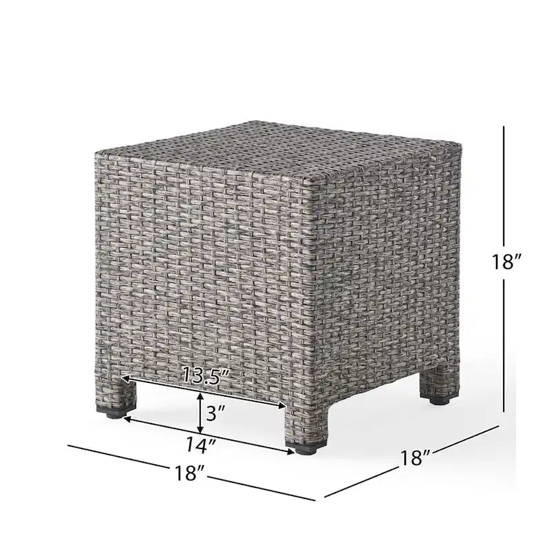 Salon de conversation Puerta Outdoor Wicker 3 pièces pivotant avec coussins de Christopher Knight Home