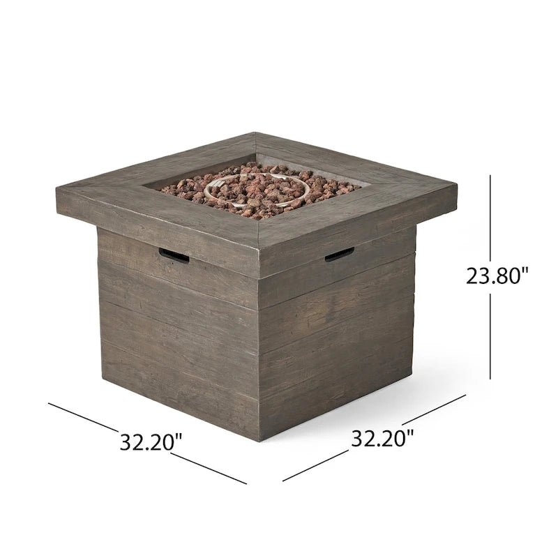 Ensemble de discussion de table de cheminée en osier d'extérieur Keana 5 pièces par Christopher Knight Home