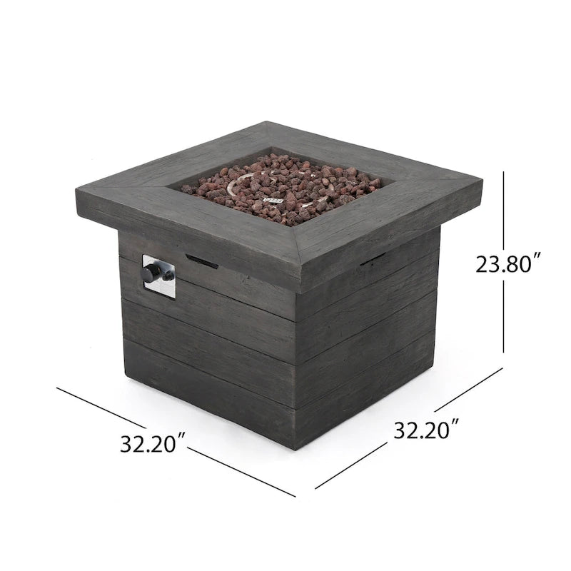 Ensemble de discussion de table de cheminée en osier d'extérieur Keana 5 pièces par Christopher Knight Home