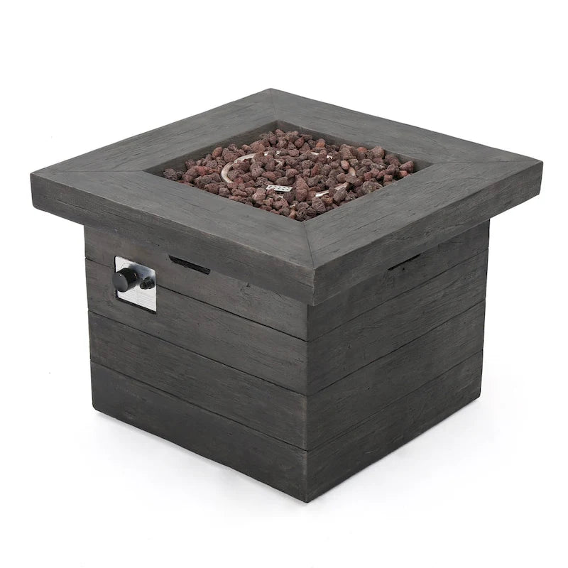 Ensemble de discussion de table de cheminée en osier d'extérieur Keana 5 pièces par Christopher Knight Home