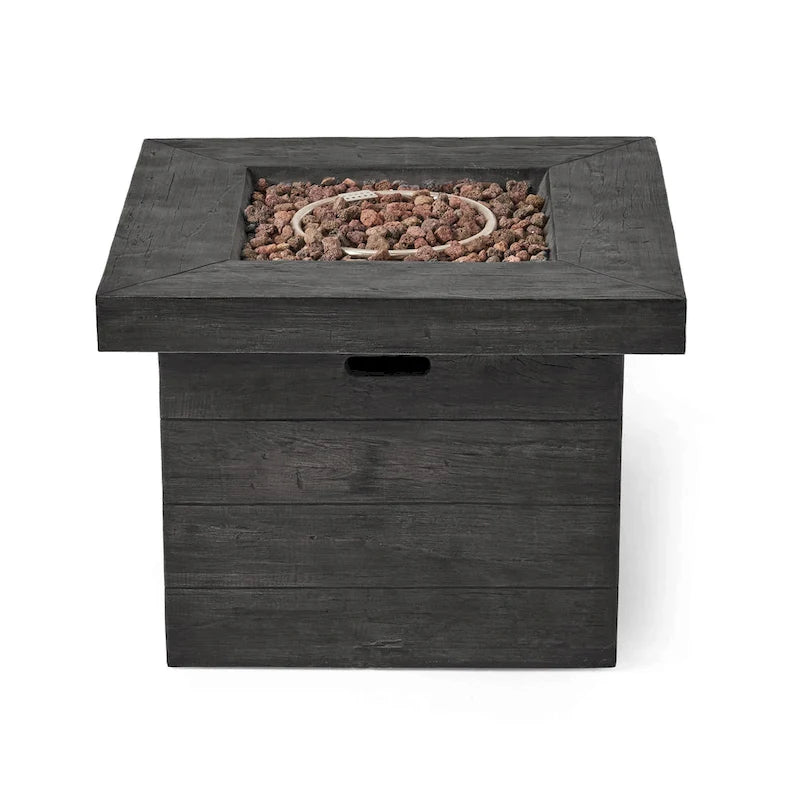 Ensemble de discussion de table de cheminée en osier d'extérieur Keana 5 pièces par Christopher Knight Home