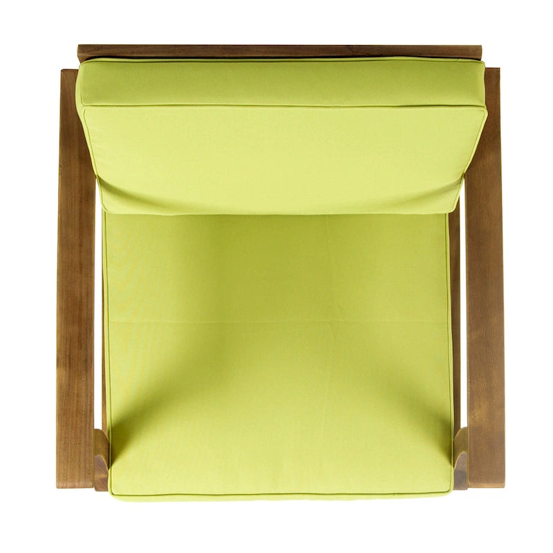 Fauteuil de club Perla d'extérieur en bois d'acacia avec coussin (lot de 4) par Christopher Knight Home