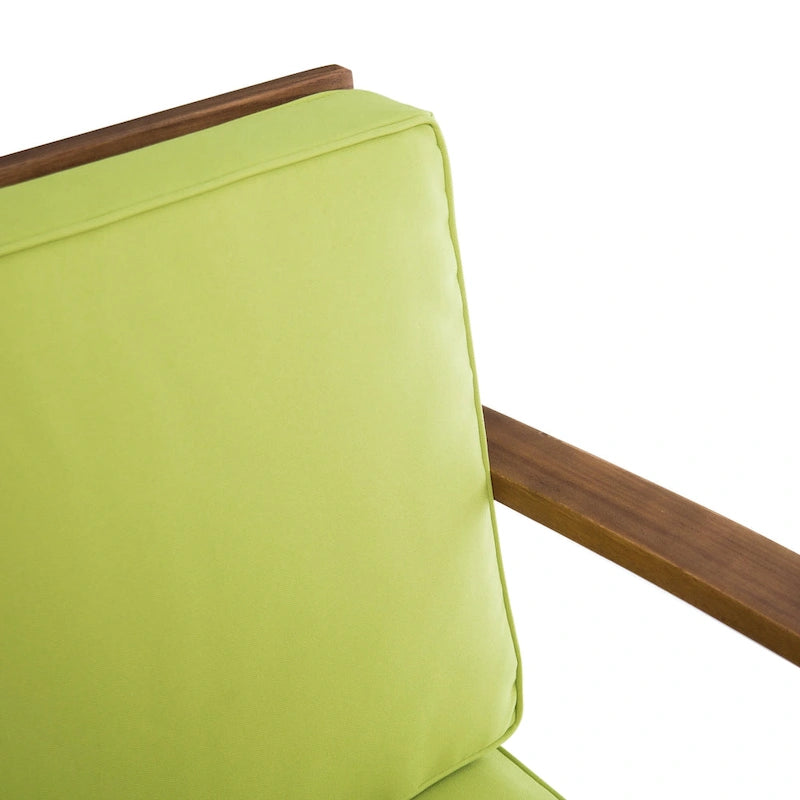 Fauteuil de club Perla d'extérieur en bois d'acacia avec coussin (lot de 4) par Christopher Knight Home