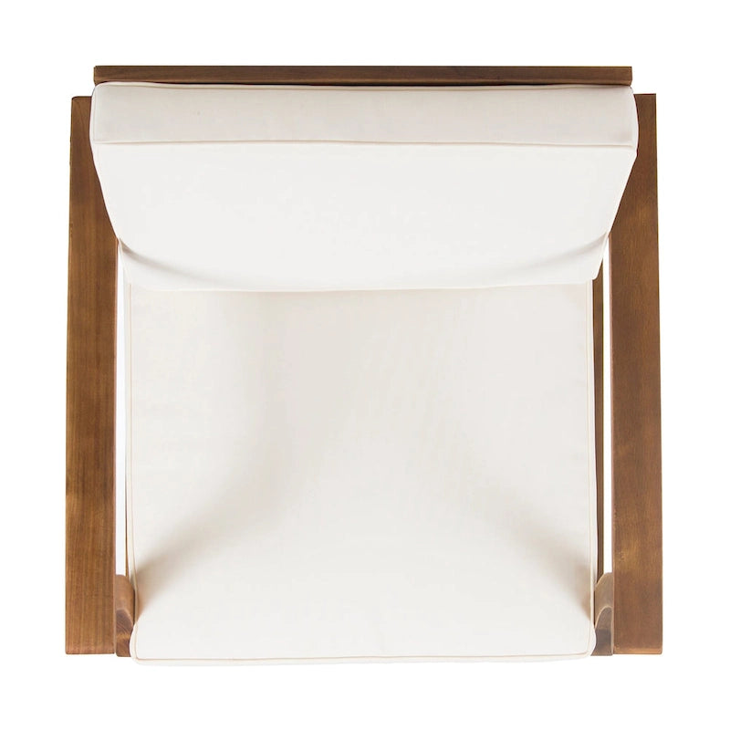 Fauteuil de club Perla d'extérieur en bois d'acacia avec coussin (lot de 4) par Christopher Knight Home