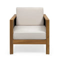 Fauteuil de club en bois d'acacia et osier Linwood Outdoor par Christopher Knight Home - N/A
