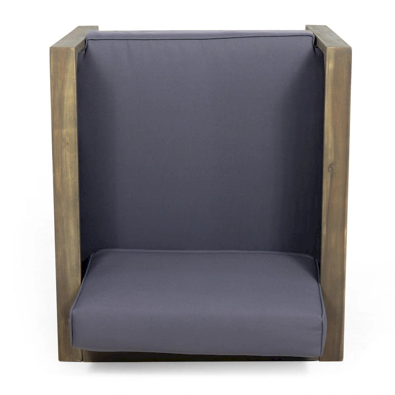 Fauteuil de club en bois d'acacia et osier Linwood Outdoor par Christopher Knight Home - N/A