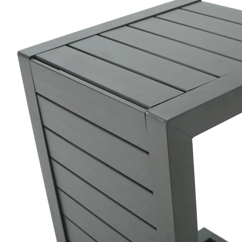 Modesta Outdoor, ensemble de 3 chaises longues sans accoudoirs en aluminium par Christopher Knight Home