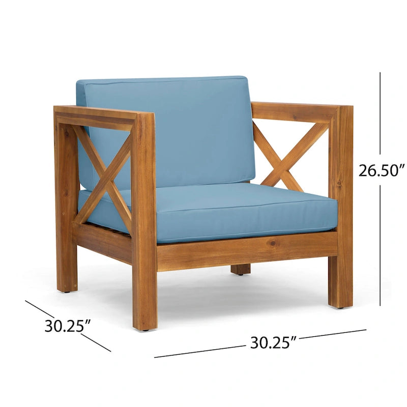 Fauteuils de jardin en acacia Brava (lot de 2) par Christopher Knight Home