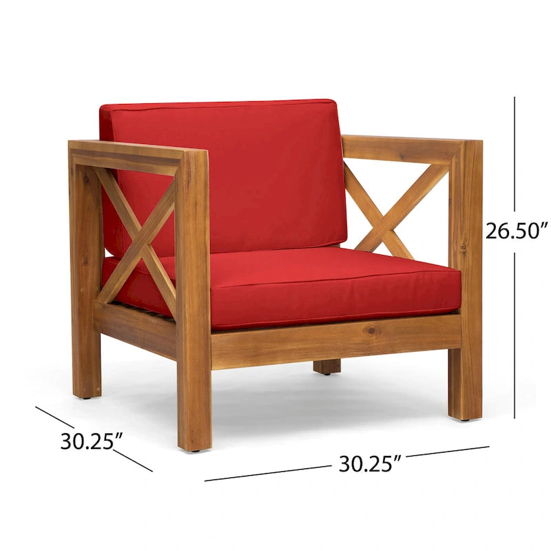 Fauteuils de jardin en acacia Brava (lot de 2) par Christopher Knight Home