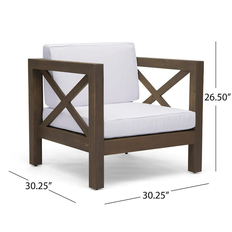 Fauteuils de jardin en acacia Brava (lot de 2) par Christopher Knight Home
