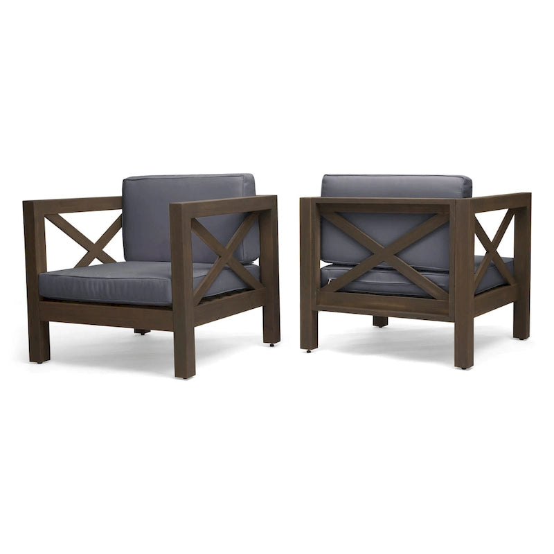 Fauteuils de jardin en acacia Brava (lot de 2) par Christopher Knight Home