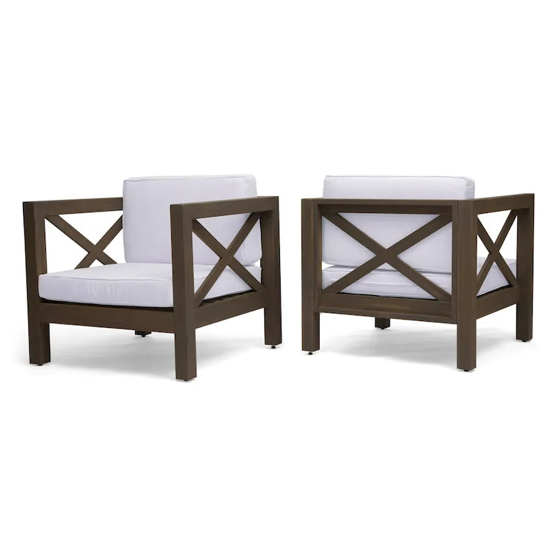 Fauteuils de jardin en acacia Brava (lot de 2) par Christopher Knight Home