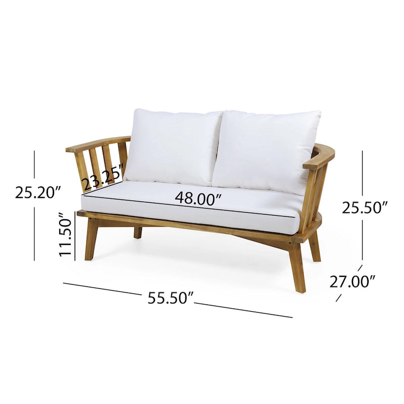 Causeuse MacArthur en bois d'acacia par Christopher Knight Home