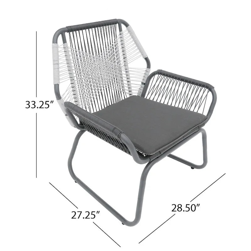 Lot de 2 fauteuils de club d'extérieur en rotin synthétique Milan par Christopher Knight Home