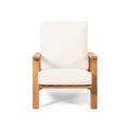 Fauteuil de jardin Paloma en bois d'acacia avec coussin par Christopher Knight Home
